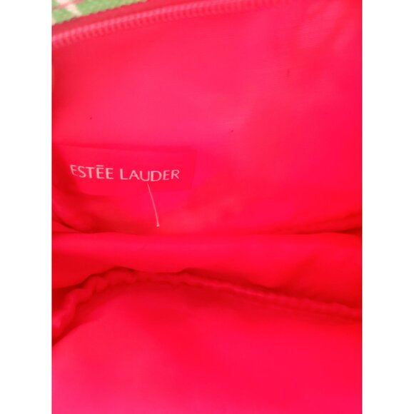 Lilly Pulitzer For Estee Lauder Floral Cosmetic Bag With Pink & Green Design - Picture 12 of 13
